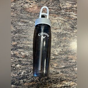 Callaway golf Black Plastic Flip Lock Water Bottle Reusable with Straw and Lid